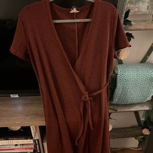 Madewell true wrap dress, size large
